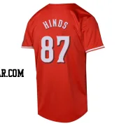 Rece Hinds Men's Cincinnati Reds Red Limited Alternate Jersey