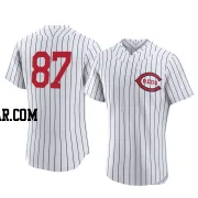 Rece Hinds Men's Cincinnati Reds White Authentic 2022 Field Of Dreams Jersey