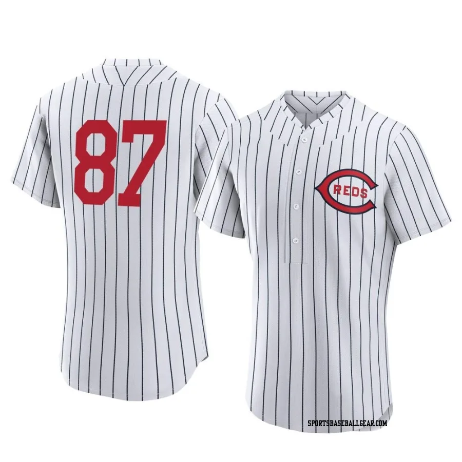 Rece Hinds Men's Cincinnati Reds White Authentic 2022 Field Of Dreams Jersey