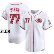 Rece Hinds Men's Cincinnati Reds White Limited Home Jersey