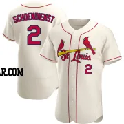 Red Schoendienst Men's St. Louis Cardinals Cream Authentic Alternate Jersey