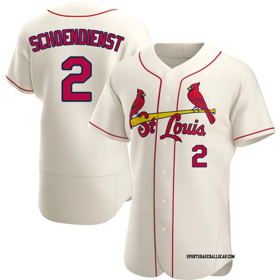 Red Schoendienst Men's St. Louis Cardinals Cream Authentic Alternate Jersey