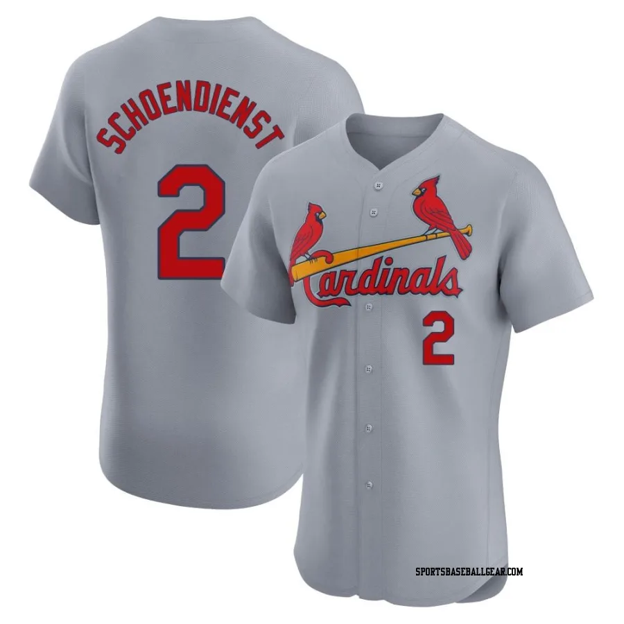 Red Schoendienst Men's St. Louis Cardinals Gray Elite Road Jersey