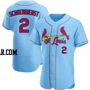 Red Schoendienst Men's St. Louis Cardinals Light Blue Authentic Alternate Jersey