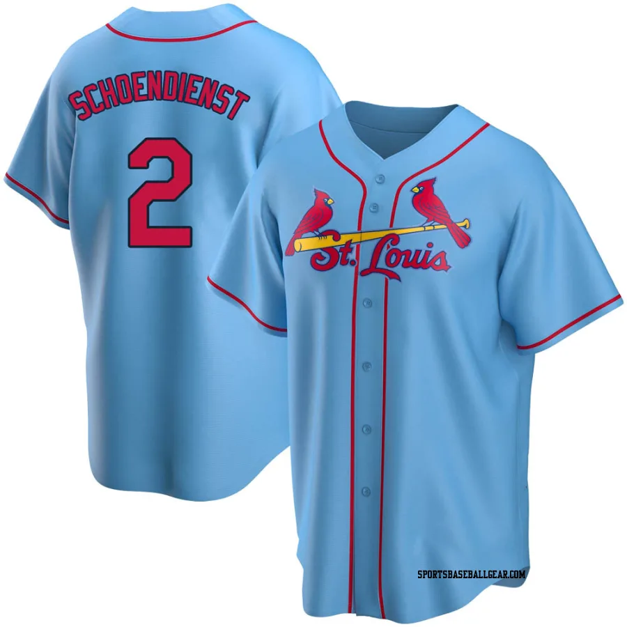 Red Schoendienst Men's St. Louis Cardinals Light Blue Replica Alternate Jersey