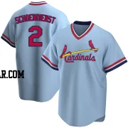 Red Schoendienst Men's St. Louis Cardinals Light Blue Replica Road Cooperstown Collection Jersey