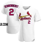 Red Schoendienst Men's St. Louis Cardinals White Authentic Home Jersey