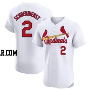 Red Schoendienst Men's St. Louis Cardinals White Elite Home Jersey