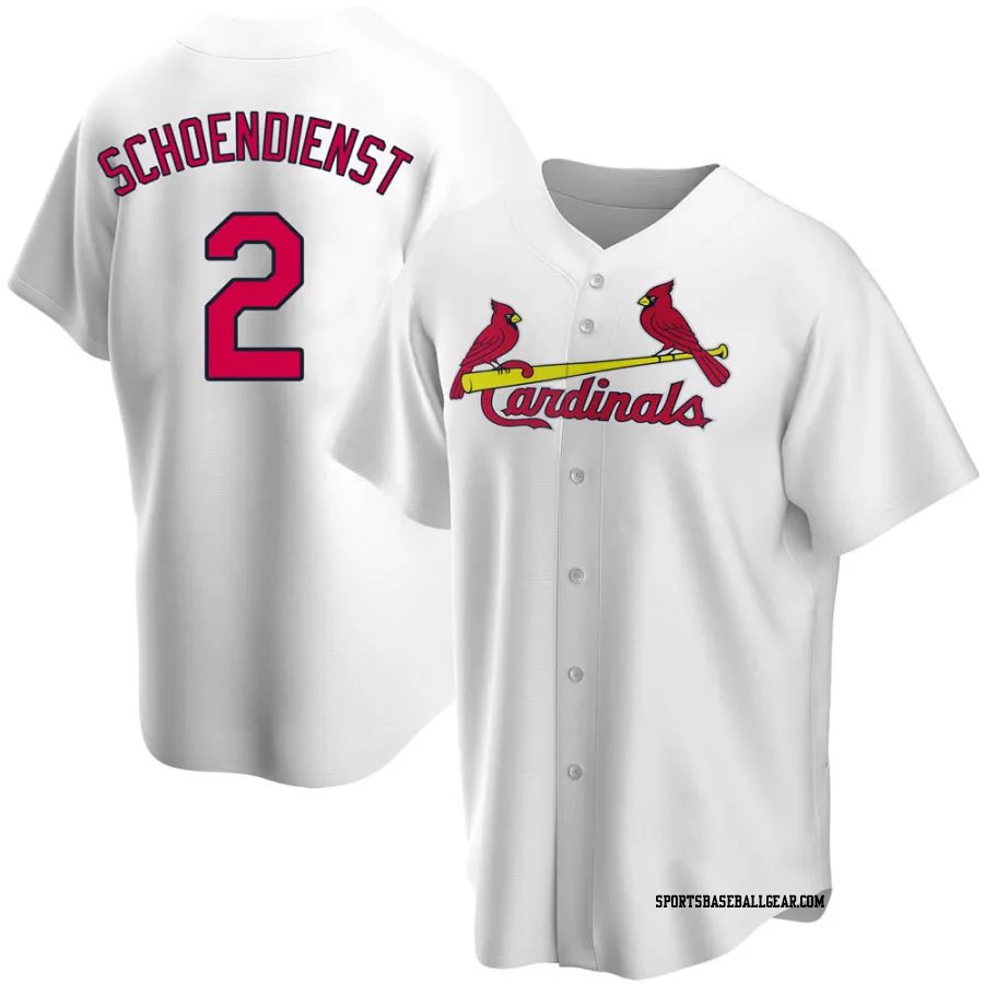 Red Schoendienst Men's St. Louis Cardinals White Replica Home Jersey