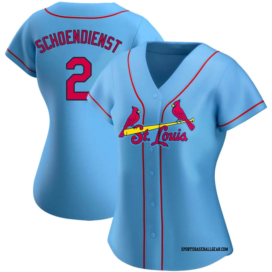 Red Schoendienst Women's St. Louis Cardinals Light Blue Replica Alternate Jersey