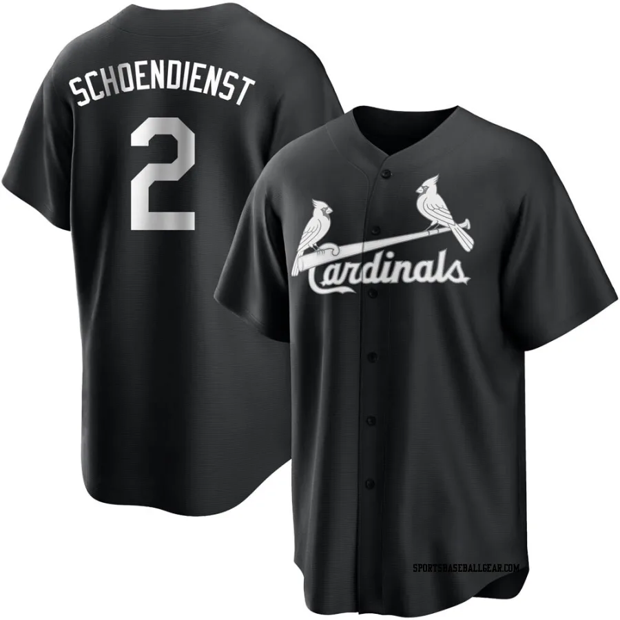 Red Schoendienst Youth St. Louis Cardinals Black/White Replica Jersey