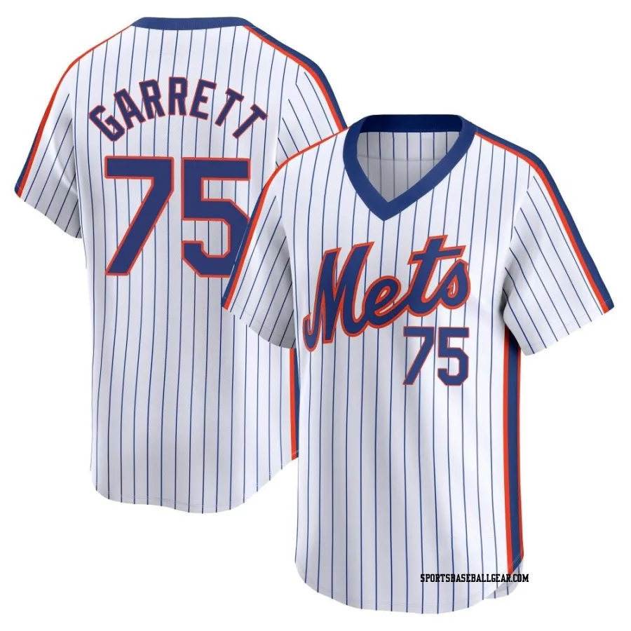 Reed Garrett Men's New York Mets White Limited Cooperstown Collection Jersey