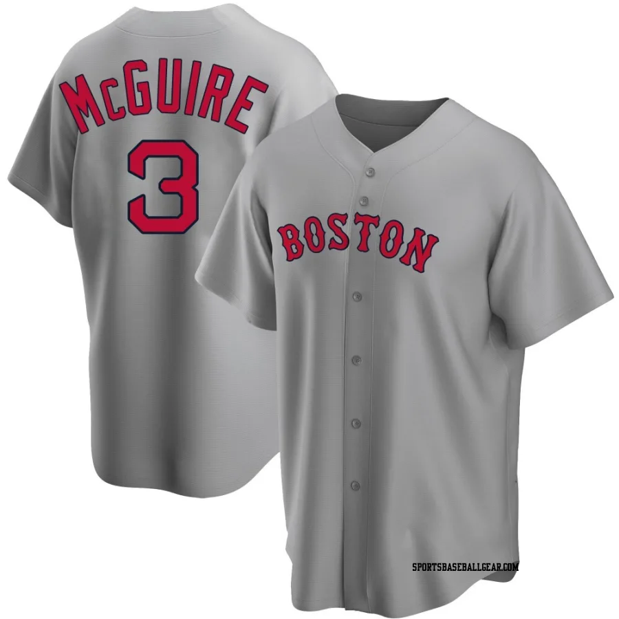 Reese McGuire Men's Boston Red Sox Gray Replica Road Jersey