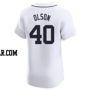 Reese Olson Men's Detroit Tigers White Elite Home Jersey