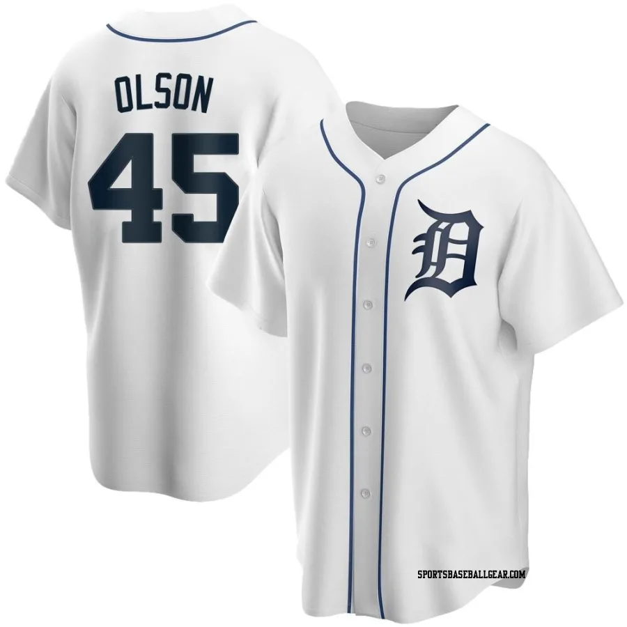 Reese Olson Men's Detroit Tigers White Replica Home Jersey