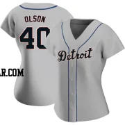 Reese Olson Women's Detroit Tigers Gray Authentic Road Jersey