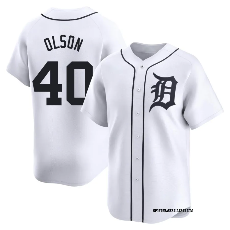 Reese Olson Youth Detroit Tigers White Limited Home Jersey