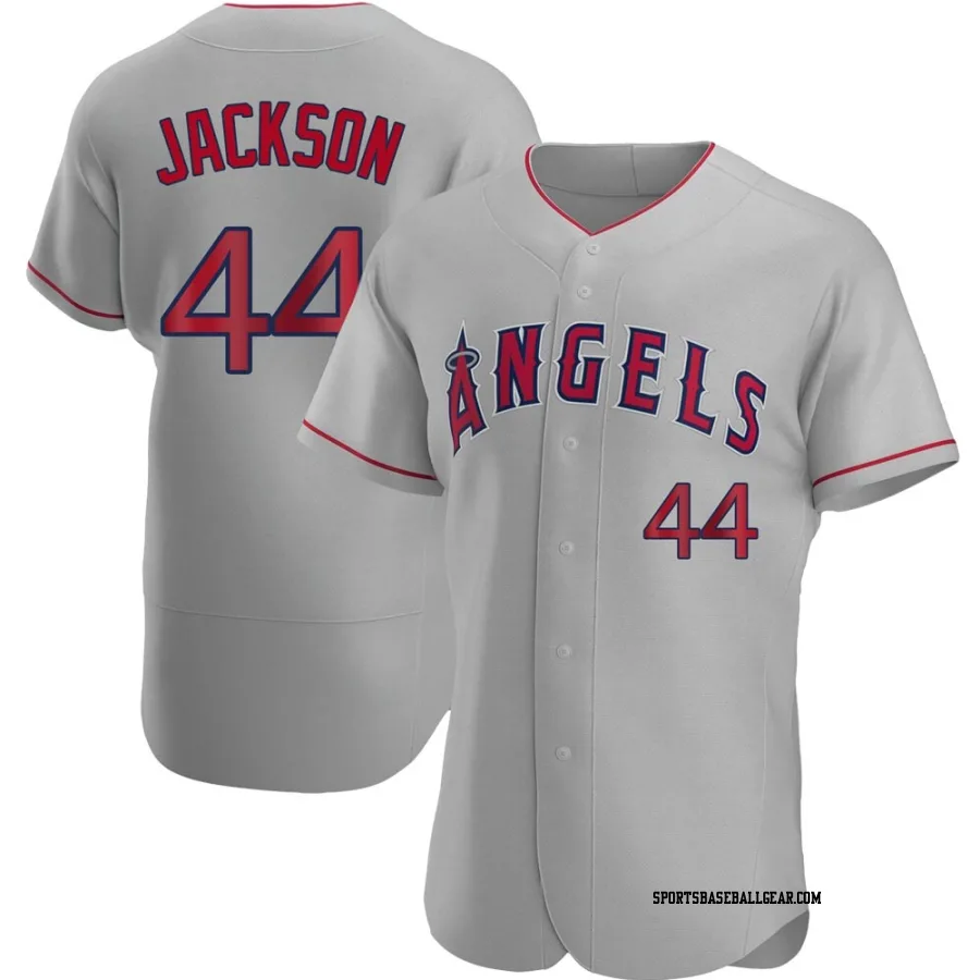 Reggie Jackson Men's Los Angeles Angels Gray Authentic Road Jersey