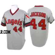 Reggie Jackson Men's Los Angeles Angels Grey Authentic Throwback Jersey