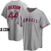 Reggie Jackson Men's Los Angeles Angels Replica Silver Road Jersey