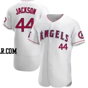 Reggie Jackson Men's Los Angeles Angels White Authentic Jersey