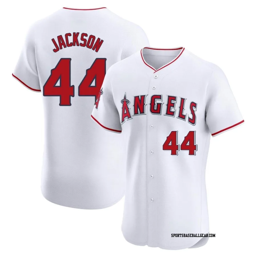 Reggie Jackson Men's Los Angeles Angels White Elite Home Jersey