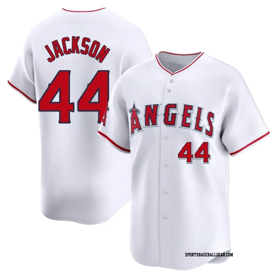 Reggie Jackson Men's Los Angeles Angels White Limited Home Jersey