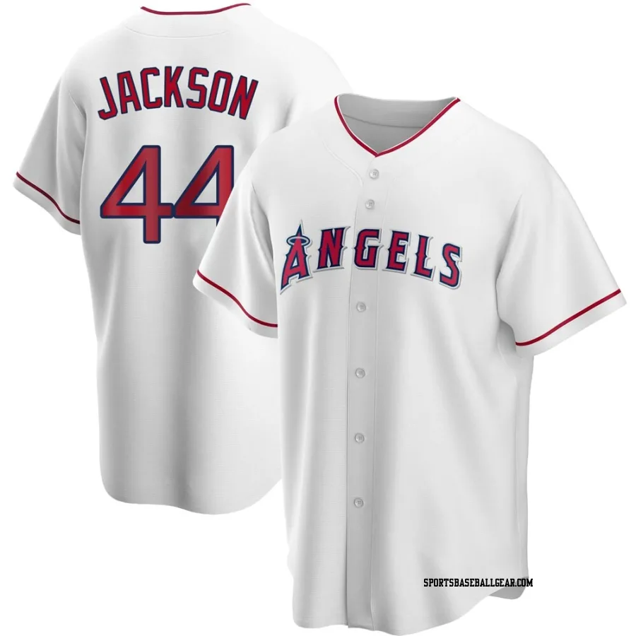 Reggie Jackson Men's Los Angeles Angels White Replica Home Jersey