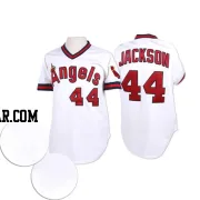 Reggie Jackson Men's Los Angeles Angels White Replica Throwback Jersey