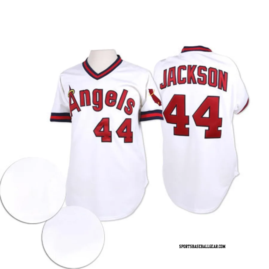 Reggie Jackson Men's Los Angeles Angels White Replica Throwback Jersey