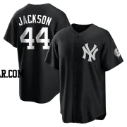 Reggie Jackson Men's New York Yankees Black/White Replica Jersey