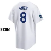 Reggie Smith Men's Los Angeles Dodgers White Replica 2024 World Tour Seoul Series Home Jersey