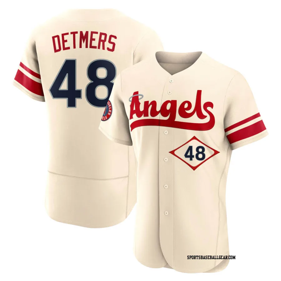 Reid Detmers Men's Los Angeles Angels Cream Authentic 2022 City Connect Jersey