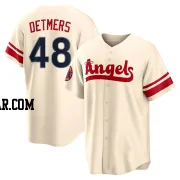 Reid Detmers Men's Los Angeles Angels Cream Replica 2022 City Connect Jersey