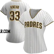 Reiss Knehr Women's San Diego Padres White/Brown Authentic Home Jersey