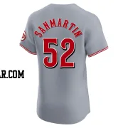 Reiver Sanmartin Men's Cincinnati Reds Gray Elite Road Jersey