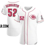 Reiver Sanmartin Men's Cincinnati Reds White Authentic Home Jersey