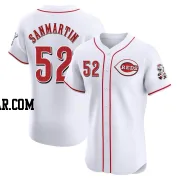 Reiver Sanmartin Men's Cincinnati Reds White Elite Home Jersey