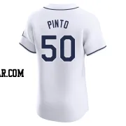 Rene Pinto Men's Tampa Bay Rays White Elite Home Jersey