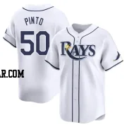 Rene Pinto Men's Tampa Bay Rays White Limited Home Jersey