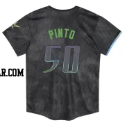 Rene Pinto Toddler Tampa Bay Rays Charcoal Limited 2024 City Connect Jersey