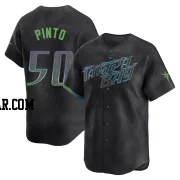 Rene Pinto Youth Tampa Bay Rays Charcoal Limited 2024 City Connect Jersey