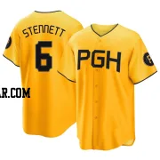 Rennie Stennett Men's Pittsburgh Pirates Gold Replica 2023 City Connect Jersey