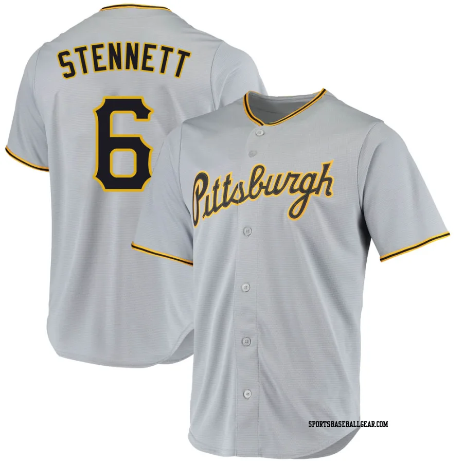 Rennie Stennett Men's Pittsburgh Pirates Gray Replica Road Jersey