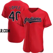 Reynaldo Lopez Men's Cleveland Guardians Red Authentic Alternate Jersey