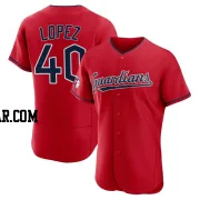 Reynaldo Lopez Men's Cleveland Guardians Red Authentic Alternate Jersey