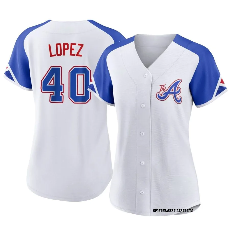 Reynaldo Lopez Women's Atlanta Braves White Authentic 2023 City Connect Jersey