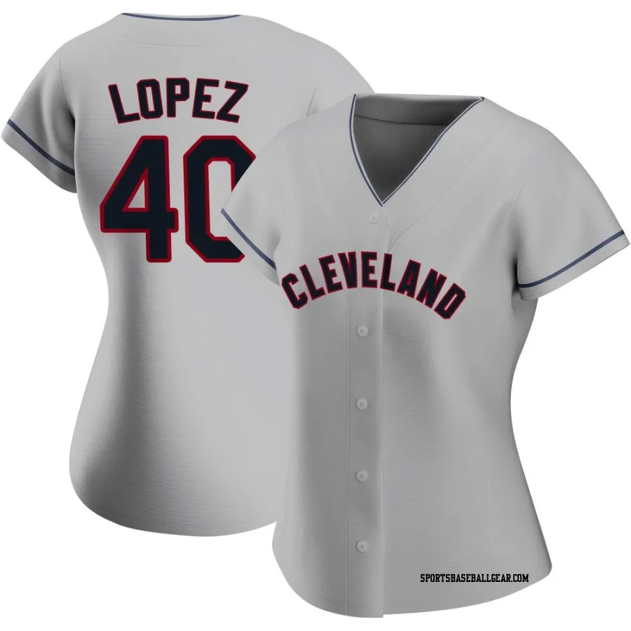 Reynaldo Lopez Women's Cleveland Guardians Gray Authentic Road Jersey