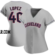 Reynaldo Lopez Women's Cleveland Guardians Gray Replica Road Jersey