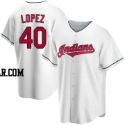 Reynaldo Lopez Youth Cleveland Guardians White Replica Home Jersey